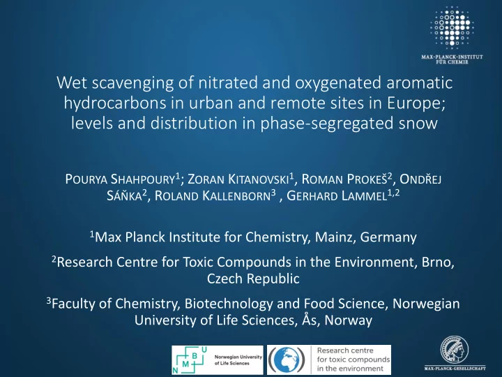 wet scavenging of nitrated and oxygenated aromatic