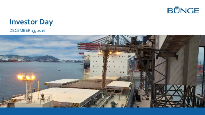 investor day