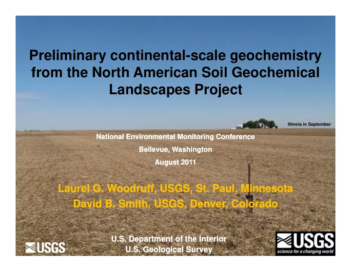 preliminary continental scale geochemistry p li i i l l h