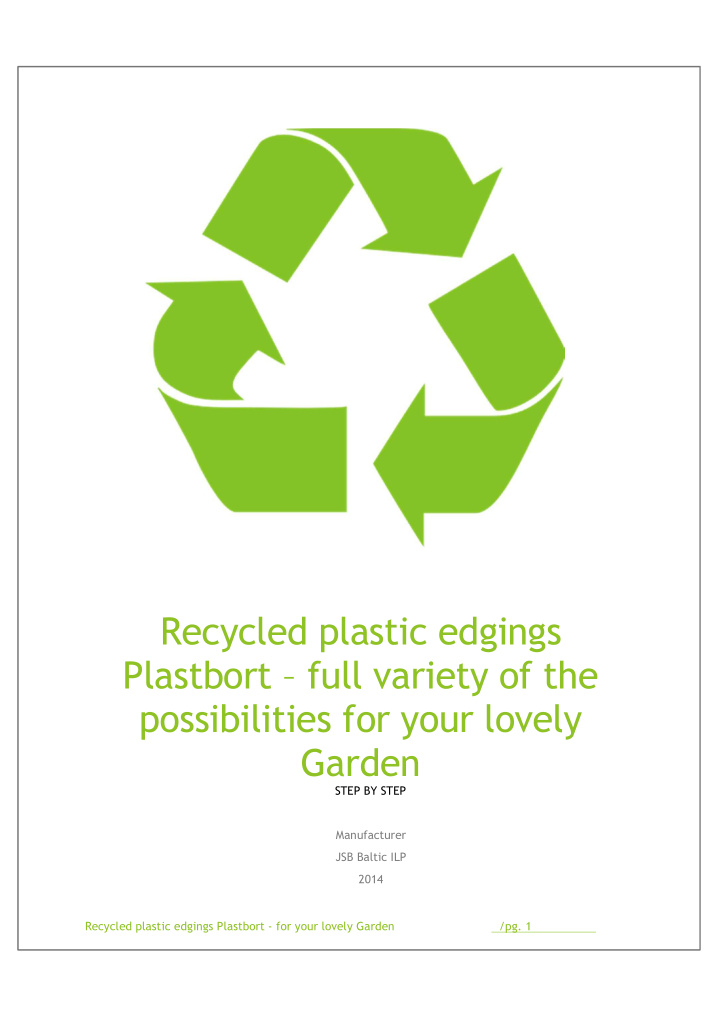 recycled plastic edgings plastbort full variety of the