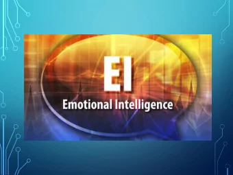 PLAN FOR TODAY  What is Emotional Intelligence/EQ?  Why it Matters  An Overview of the EQ