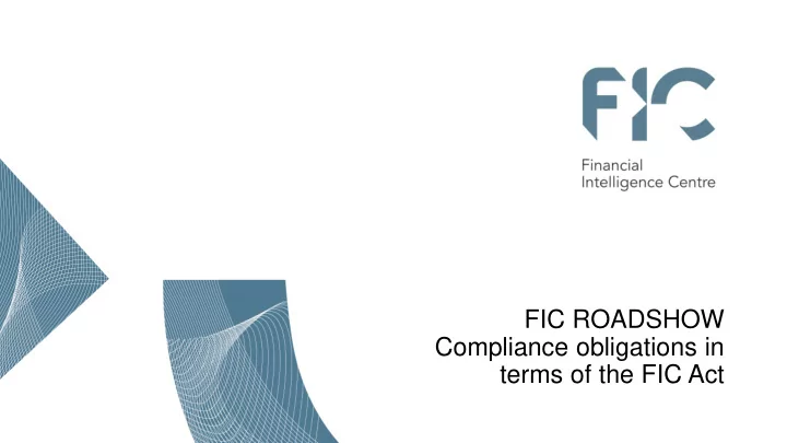 terms of the fic act agenda
