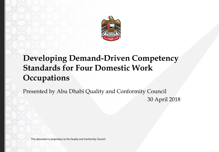 developing demand driven competency standards for four
