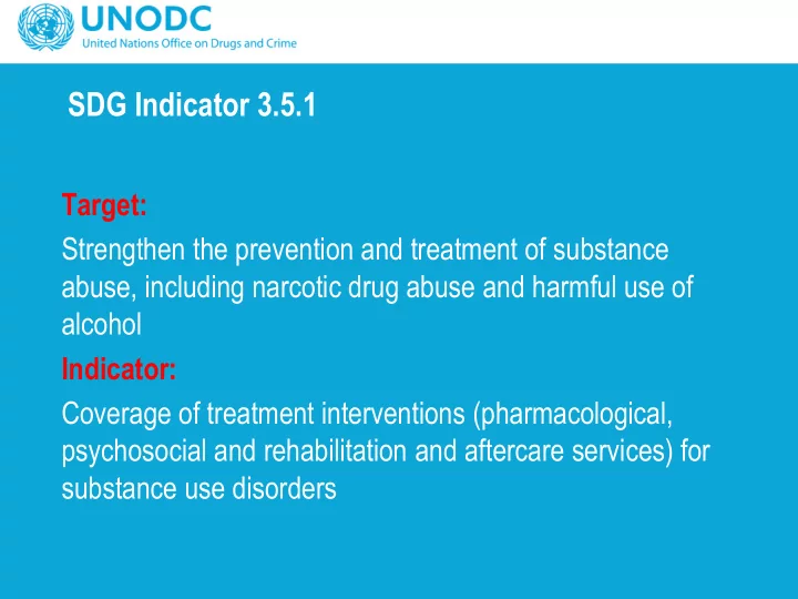 sdg indicator 3 5 1