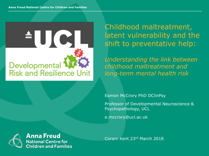 understanding the link between childhood maltreatment and