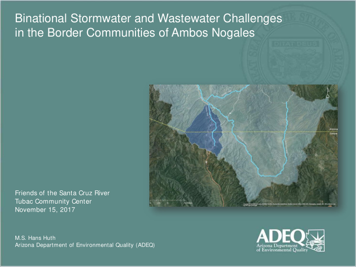 binational stormwater and wastewater challenges in the