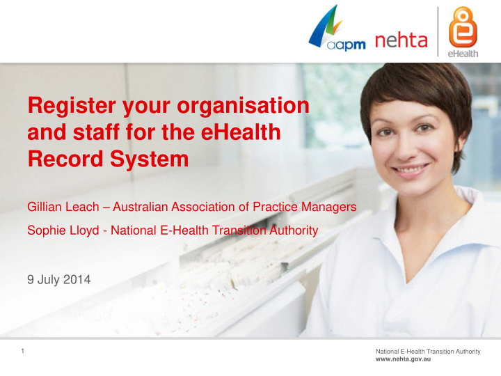 register your organisation and staff for the ehealth