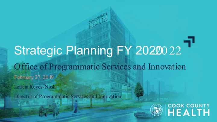 strategic planning fy 2020 2022