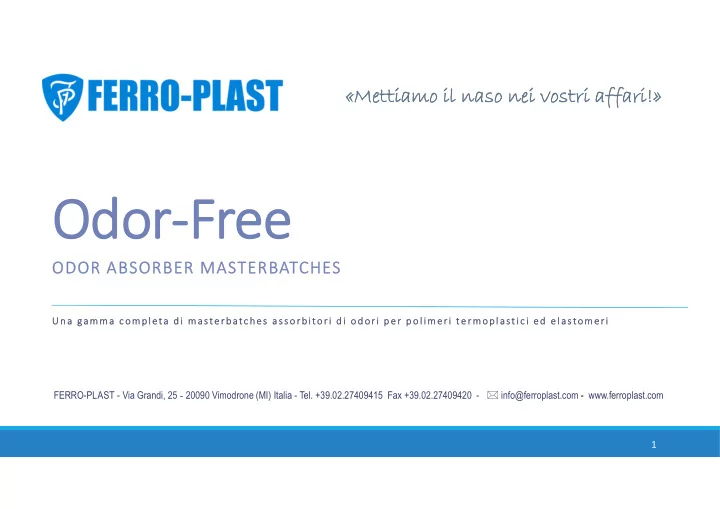 odor free