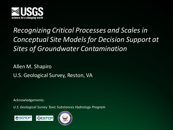 recognizing critical processes and scales in conceptual