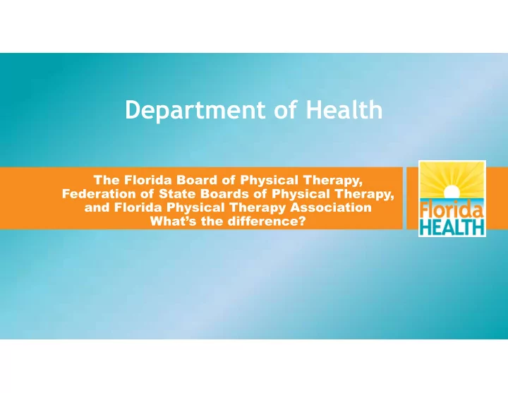 department of health