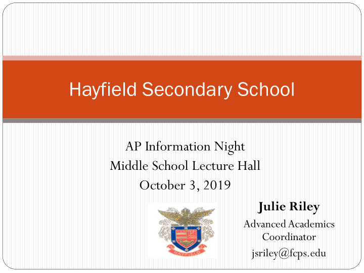 hayfield secondary school