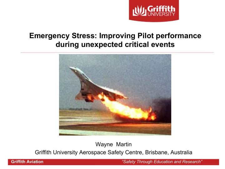 emergency stress improving pilot performance during