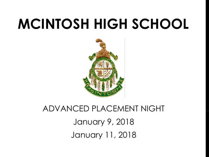 mcintosh high school