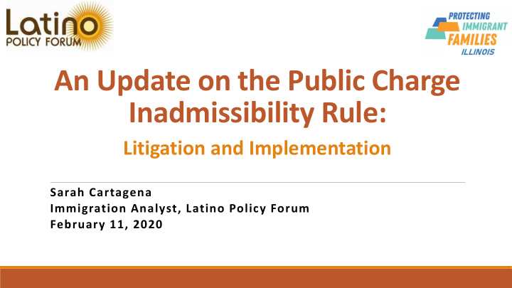 an update on the public charge inadmissibility rule