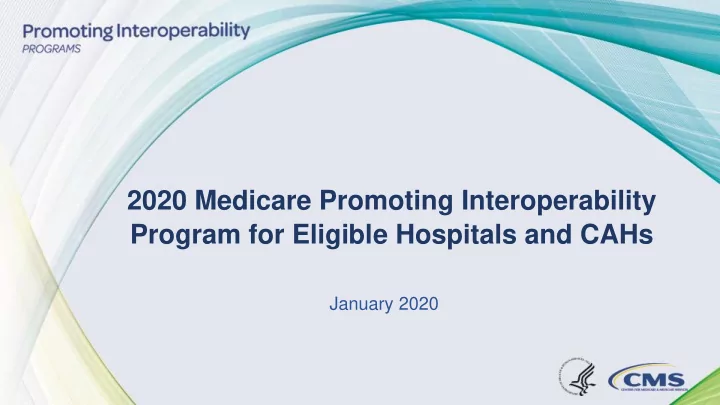 program for eligible hospitals and cahs