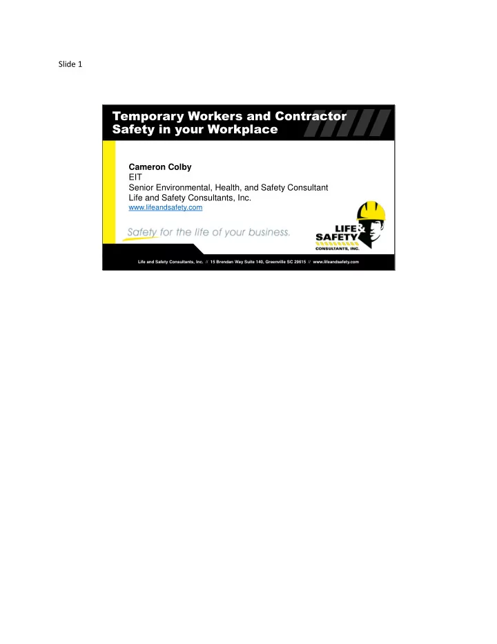 temporary workers and contractor safety in your workplace