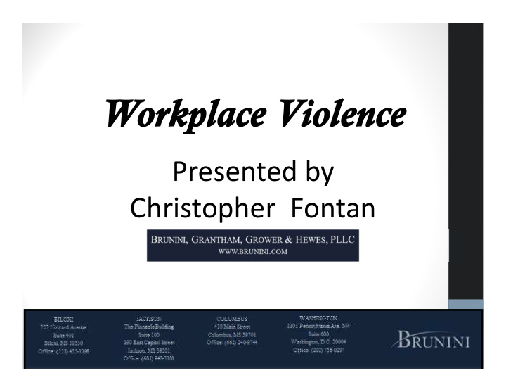 presented by christopher fontan employees and firearms