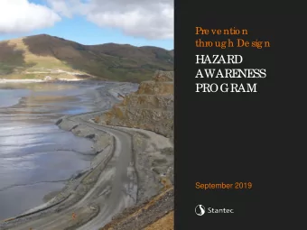 HAZARD  AWARE  NE  SS  PROGRAM  September 2019  T  hre e  Main  Obje c tive s  1. Promote Hazard