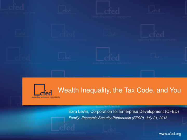 wealth inequality the tax code and you
