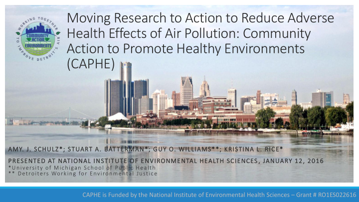 health effects of air pollution community
