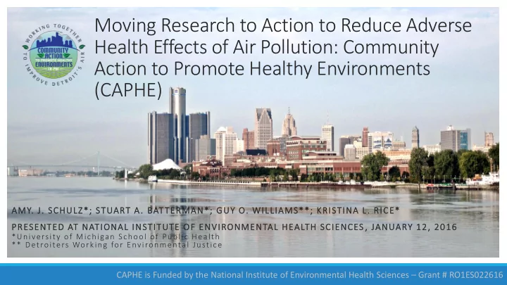health effects of air pollution community