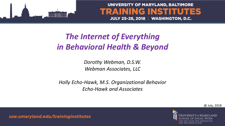 the internet of everything in behavioral health beyond