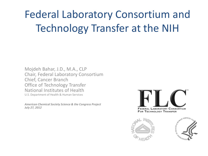 federal laboratory consortium and technology transfer at