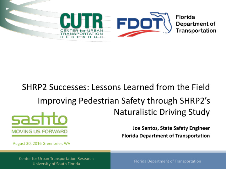 shrp2 successes lessons learned from the field