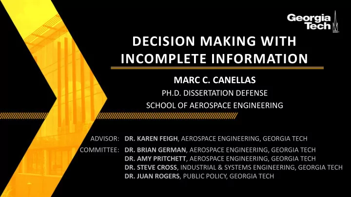 decision making with