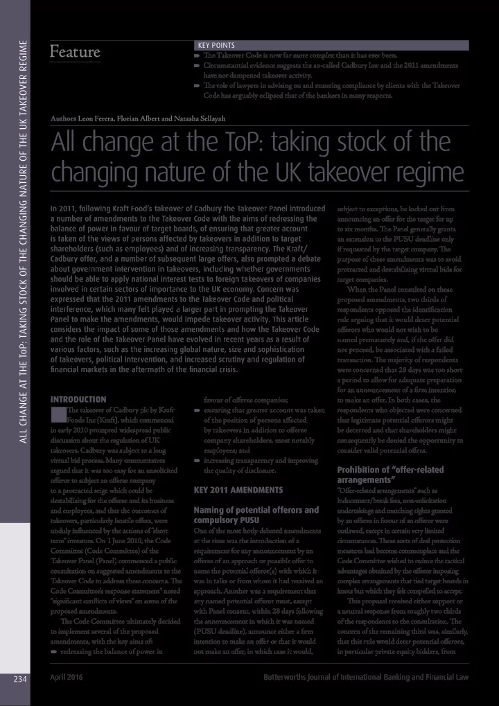 all change at the top taking stock of the changing nature