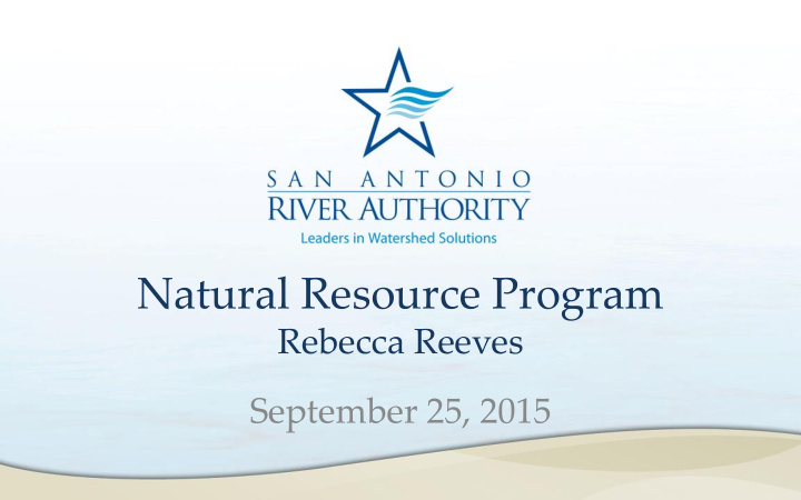 natural resource program