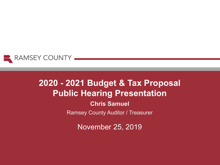 2020 2021 budget tax proposal public hearing presentation