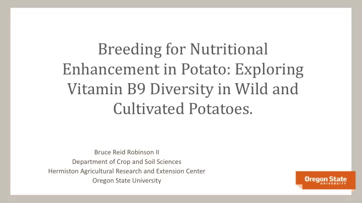 breeding for nutritional