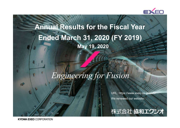 annual results for the fiscal year ended march 31 2020 fy