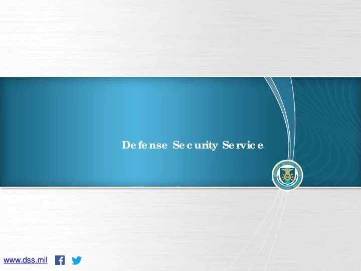 de fe nse se c ur ity se r vic e