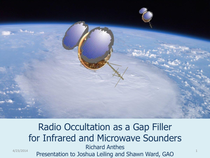 for infrared and microwave sounders