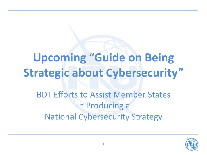 upcoming guide on being strategic about cybersecurity