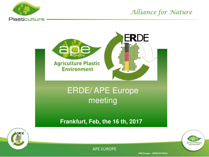 erde ape europe meeting