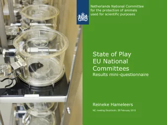 EU National  Herman B.W.M. Koter, MSc,  Committees  DTox, ERT  Chair of the Netherlands National