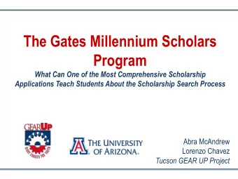 Program  What Can One of the Most Comprehensive Scholarship  Applications Teach Students About the
