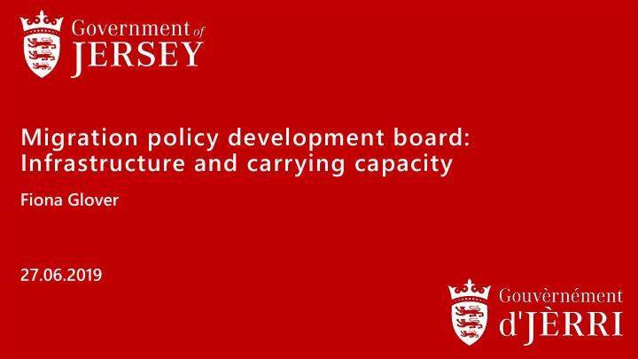 migration policy development board infrastructure and