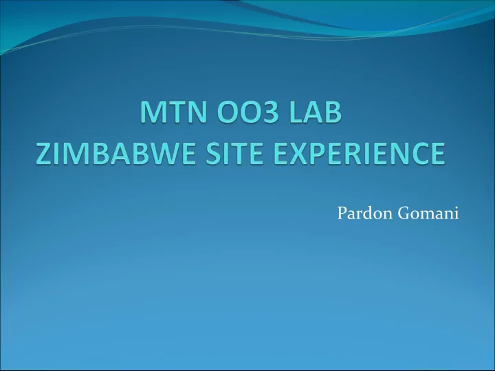 pardon gomani calendar of events