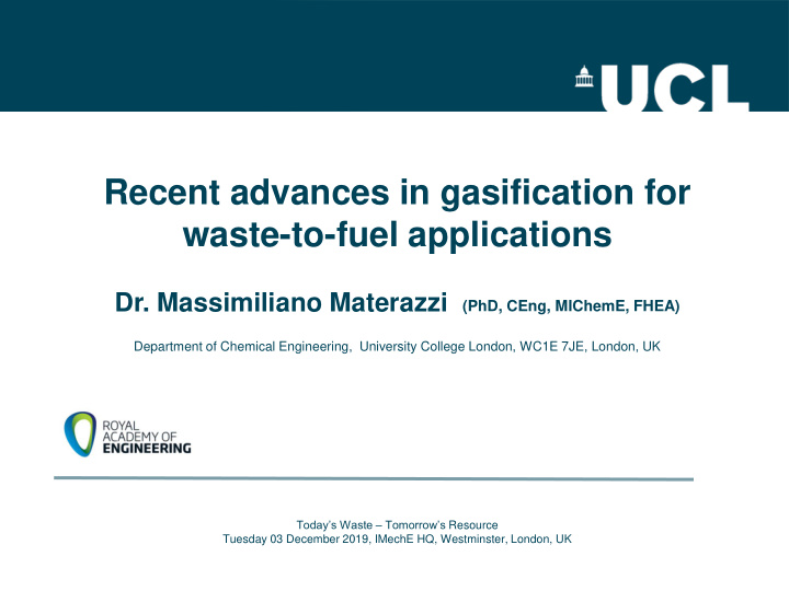 recent advances in gasification for