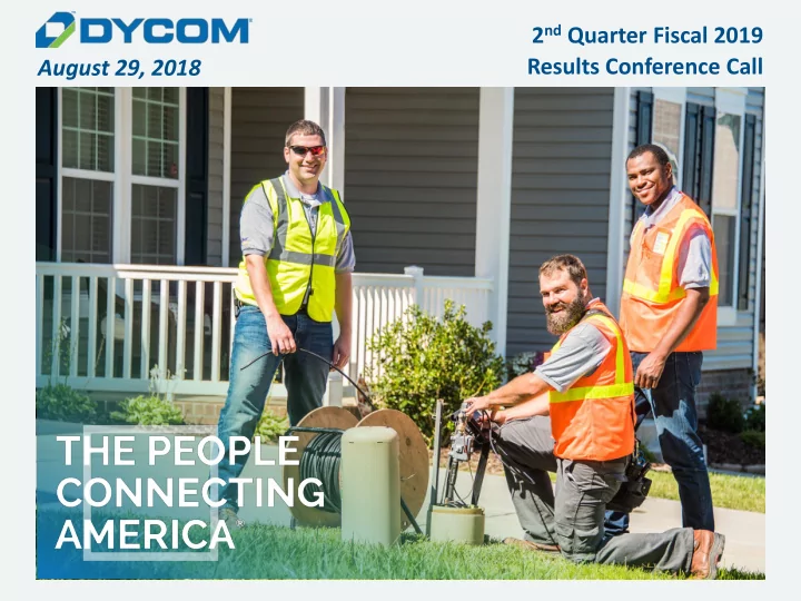 2 nd quarter fiscal 2019