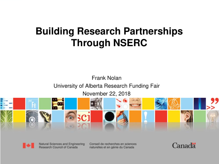 building research partnerships through nserc