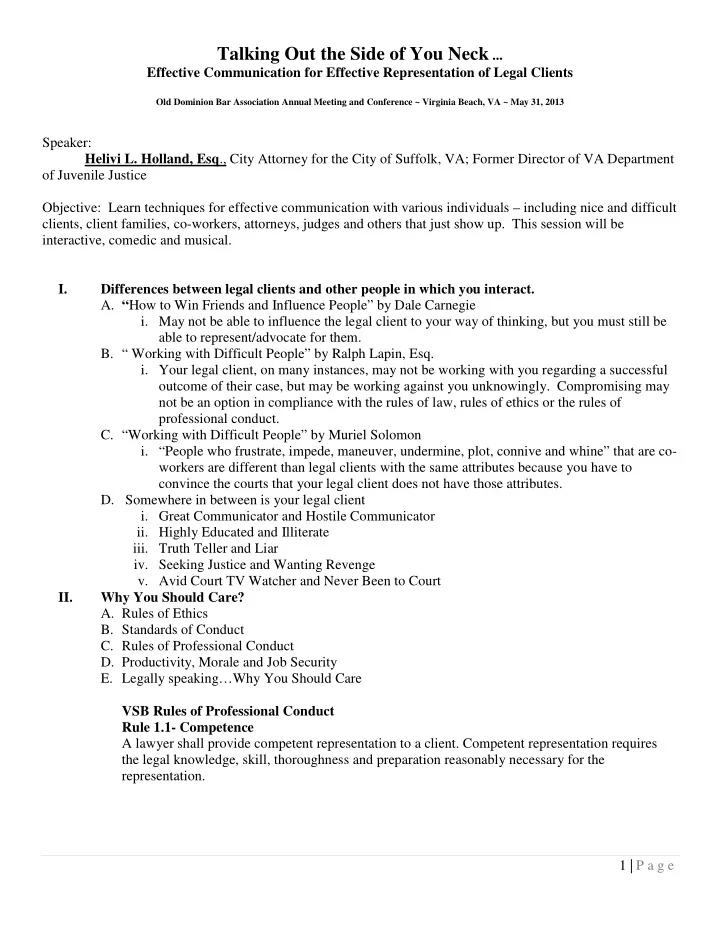 comment legal knowledge and skill thoroughness and