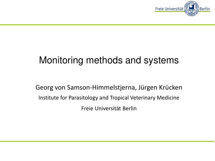 monitoring methods and systems