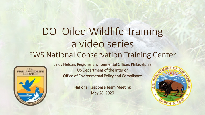 doi oiled wildlife training a video series