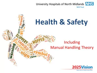 Health &amp; Safety  Including  Manual Handling Theory  1  Learning Objectives  By completing this